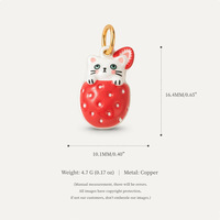 Nouveauté 2026 : Breloques en laiton personnalisables DIY, motifs animaux mignons (Chat, Chien, Ours, Cochon, Panda, Pingouin, Canard) – Pendentifs en cuivre plaqué or 18 carats pour la création de bijoux et cadeaux