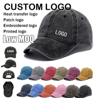 Gorra de Béisbol de Algodón Lavado de Alta Calidad, Bordado 3D, Gorra de Papá con Logotipo Personalizado para Unisex