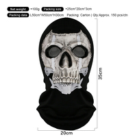 Masque Tactique Militaire Crâne pour Cosplay, Accessoire de Jeu de Rôle, Halloween et Escape Room