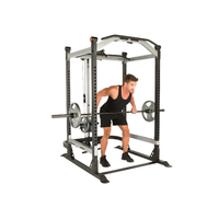 Rack de musculation tout-en-un pour la maison, support de barre réglable avec stations de dips et crochets en J pour squats et bancs de musculation