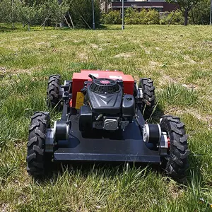 Joyance Robot sur chenilles en caoutchouc à essence automoteur télécommande de jardin tondeuse à gazon JT550S