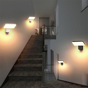 IP65 18W exterior impermeable giratorio ajustable sensor luminiscente luz de pared moderno simple balcón entrada puerta cabeza escalera Luz - Product Image 1