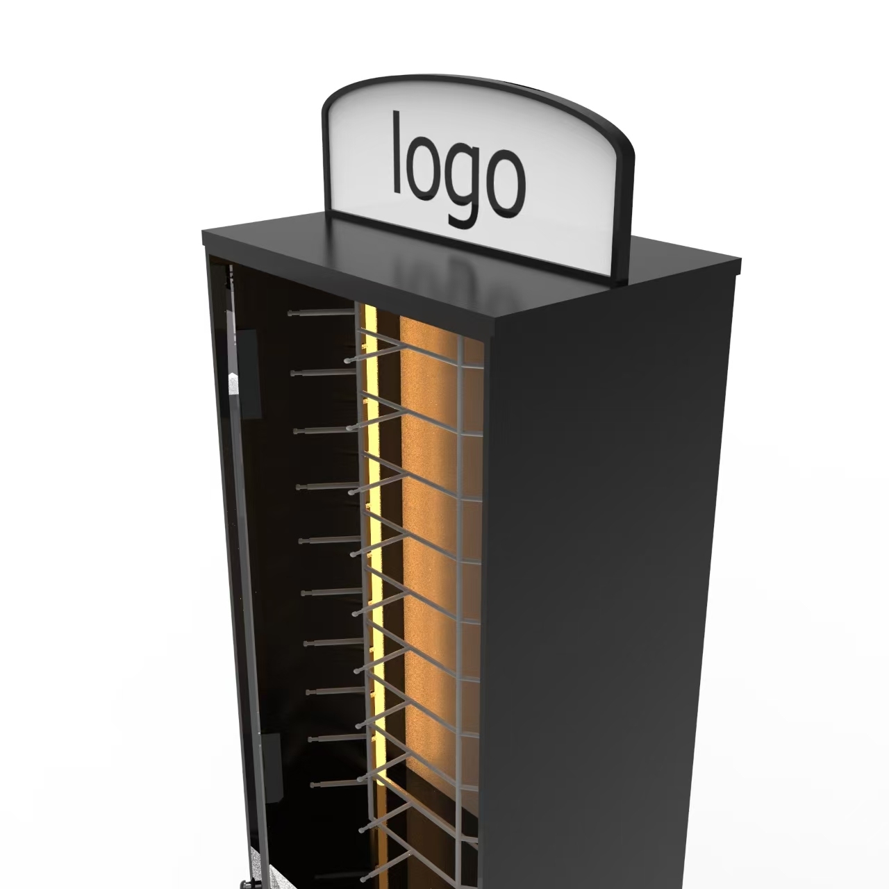 Apache Modern LED Floor Standing Garment Display Rack for Recyclable Acrylic Metal Wood MDF Store for — view 2
