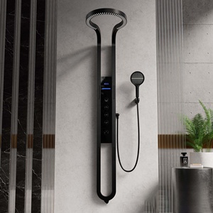 Nouvel ensemble <span class=keywords><strong>de</strong></span> <span class=keywords><strong>douche</strong></span> circulaire à dôme cascade avec écran <span class=keywords><strong>de</strong></span> <span class=keywords><strong>douche</strong></span> à affichage numérique en laiton - Product Image 3