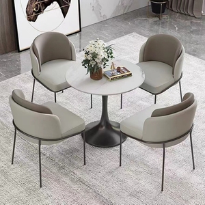 HJ Home Wabi-Sabi Ling Room Chair เก้าอี้รับประทานอาหารกำมะหยี่ทันสมัยโรงแรมร้านอาหารคาเฟ่ Sherpa เก้าอี้