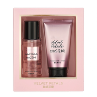 Coffret Cadeau Parfum Original pour Femme 125ML*2, Brume Corporelle Scent Florale Rose, Spray Déodorant Parties Intimes 125ML+125ML