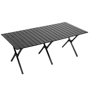 Table pliante rectangulaire d'extérieur en acier au carbone pour barbecue, camping, pique-nique, marché nocturne, utilisation portable - Product Image 3