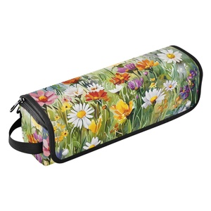 Rizador de Pelo de Nailon con Estampado Completo de Flores Silvestres de Hawái en Acuarela, con Bolsa de Viaje y Asa, Personalizable - Product Image 1