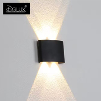DGLUX Cob en aluminium haute luminosité étanche Ip65 Villa jardin Installation murale extérieure 4w Led applique murale