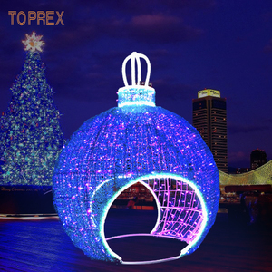 Toprex décor extérieur personnalisé projet commercial 3d grand led déco motif boule arc lumières lumière <span class=keywords><strong>de</strong></span> Noël - Product Image 6