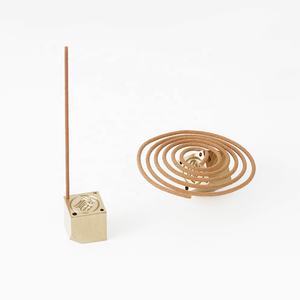 Ensemble de brûleur à encens en laiton et acier inoxydable CHENLANG, design de police graphique, récupérateur de cendres, minimalisme moderne, aromathérapie, méditation, parfum - Product Image 6