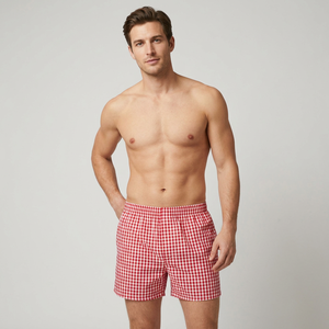 Customized Plaid Mens <b>Boxer</b> Shorts Loose Fit Elastic Waistband 100% Cotton OEM ODM Low MOQ Wholesale Direct Factory - Product Image 1