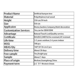 Árbol de Banyan de Plástico en Oferta <span class=keywords><strong>2022</strong></span> para Decoración del Hogar y Jardín, Árbol Artificial para Decoración Interior y Exterior, Árbol de Ficus Artificial - Product Image 6