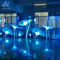 Écran publicitaire interactif LEDIUP HD LED transparent, projection holographique 3D pour affichage numérique interactif commercial