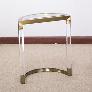 HOMESWEET Folding Cheap Acrylic Metal <strong>Gold</strong> Side <strong>Table</strong> and Coffee <strong>Table</strong> <strong>Bedside</strong> Acrylic End <strong>Table</strong> - Product Image 2