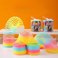 Nouvelle Offre : Jouet Géant Original en Plastique à Ressort pour Enfants, Jouet Arc-en-ciel pour Fêtes, Jouets Classiques