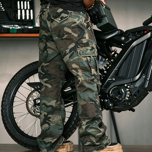 Top Selling Vintage <b>Camo</b> <b>Cargo</b> <b>Pants</b> <b>Men</b> Multi Pockets Washed Flare <b>Pants</b> Streetwear Loose Fit Tactical Camouflage Trousers - Product Image 2