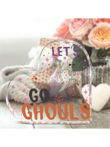 Cuori Souvenir di Halloween in acrilico-<span class=keywords><strong>andiamo</strong></span> ai disegni Ghoul di zucche, scheletri e fantasmi-per la casa, l'ufficio o divertiti - Product Image 5