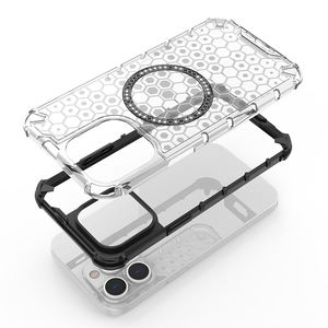 <span class=keywords><strong>Funda</strong></span> de teléfono transparente a prueba de golpes de lujo para Iphone 12 13 14 15 16 Pro Max <span class=keywords><strong>funda</strong></span> trasera magnética de carga inalámbrica <span class=keywords><strong>Funda</strong></span> - Product Image 6