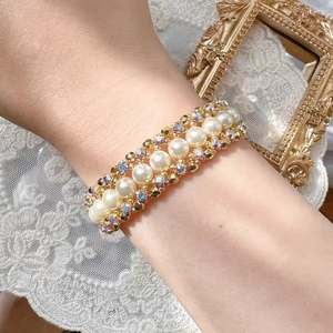 Di lusso giovane Vintage Unisex 18K oro placcato bracciale di perle artigianali <span class=keywords><strong>gioiello</strong></span> classico per matrimoni feste regali per bambini - Product Image 1