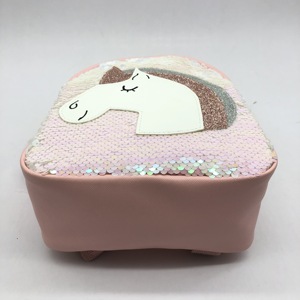 China Stock Mini multifuncional PU al aire libre lindo <span class=keywords><strong>bolsa</strong></span> <span class=keywords><strong>de</strong></span> la escuela <span class=keywords><strong>de</strong></span> niños unicornio Flip lentejuelas bolso mochila - Product Image 3