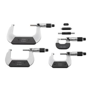 HELIOS PREISSER - 0806513 Juego de micrómetros externos con embrague de fricción 0-100mm MICRÓMETROS Y MEDIDORES DE DIAL - Product Image 1