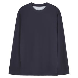 T-shirt à manches longues pour homme de haute qualité, coton à fibres longues, ammoniaque liquide italienne, spandex <span class=keywords><strong>Asahi</strong></span> importé, toucher luxueux - Product Image 3