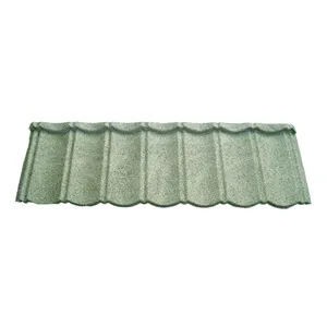 中国古典Galvalume石材彩色涂层金属屋面板材现代防水钢铝瓷砖型号瓷砖