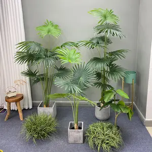 열대 대규모 인공 녹색 식물 캘리포니아 cattail 화분에 심은 식물 거실 장식 장식품