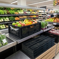Boîte de rangement en plastique pour fruits et légumes, en PP, empilable, pliable, emboîtable, recyclable