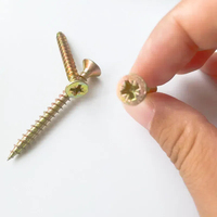 Screws kualitas tinggi #7 lapisan kuning seng panci berlapis kepala mengetuk sekrup kayu 3.5mm X 45mm sistem metrik