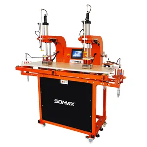 Somax SM-12 t-shirt logo printing machine Twin Head label Heat Transfer for logo neck label making machines