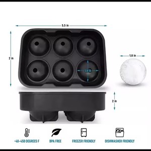 BPA miễn phí lớn 2 "<span class=keywords><strong>Ice</strong></span> Cube Maker Chất lượng cao 6 khoang Silicone <span class=keywords><strong>Ice</strong></span> Cube khuôn lớn khổng lồ Kích thước Silicone <span class=keywords><strong>Ice</strong></span> Cube khay - Product Image 3