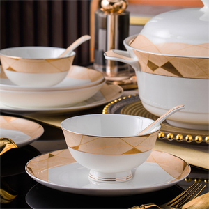 Ingéniosité dans la fabrication de Luxuryphnom Penh vaisselle de restaurant blanche en porcelaine de haute qualité Vaisselle nordique - Product Image 4