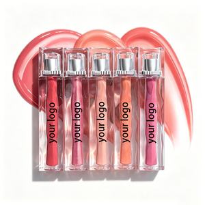 Tube carré transparent 4 ml à marque privée, haute pigmentation, végétalien, hydratant, brillant, non collant, longue tenue, liquide waterproof - Product Image 1