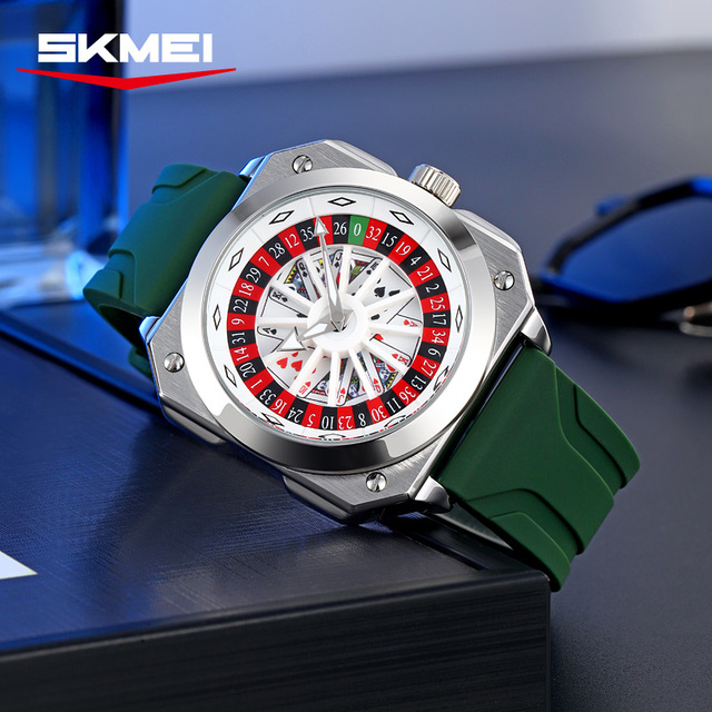 Skmei 9379 Cool Design Big Dial Quartz Watch Trending Rotating Watch Silicone Gel Men's Watch Cheap Price Wholesale WristWatch