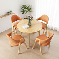 Ensemble de table et de chaises de salle à manger en marbre européen moderne et durable, mobilier de restaurant pour usage commercial