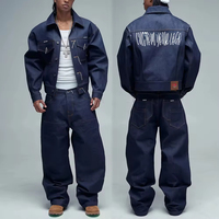 Jeans en denim japonais brut selvedge noir vintage de haute qualité, coupe ample, pour homme, fabriqué par le producteur d'origine