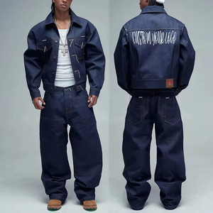 <span class=keywords><strong>Jeans</strong></span> da <span class=keywords><strong>Uomo</strong></span> in Denim Giapponese Selvedge Grezzo Pesante Nero Vintage di <span class=keywords><strong>Alta</strong></span> Qualità del Produttore Originale, Vestibilità Larga - Product Image 1