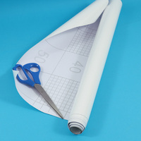 FOSKA-Papier de Contact Adhésif Fort pour Tableau Effaçable à Sec en PVC pour Enfants, Bureau, Maison, avec Marqueur