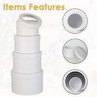 Boîtes Cadeaux Rondes en Carton Rigide Blanc Imperméable pour Parfums, Cosmétiques, Bijoux et Anniversaires – Vente en Gros