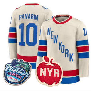 New York Rangers Panarin 10 Winter Classic Maillot décontracté respirant à motif de lettres pour homme adulte - Product Image 1