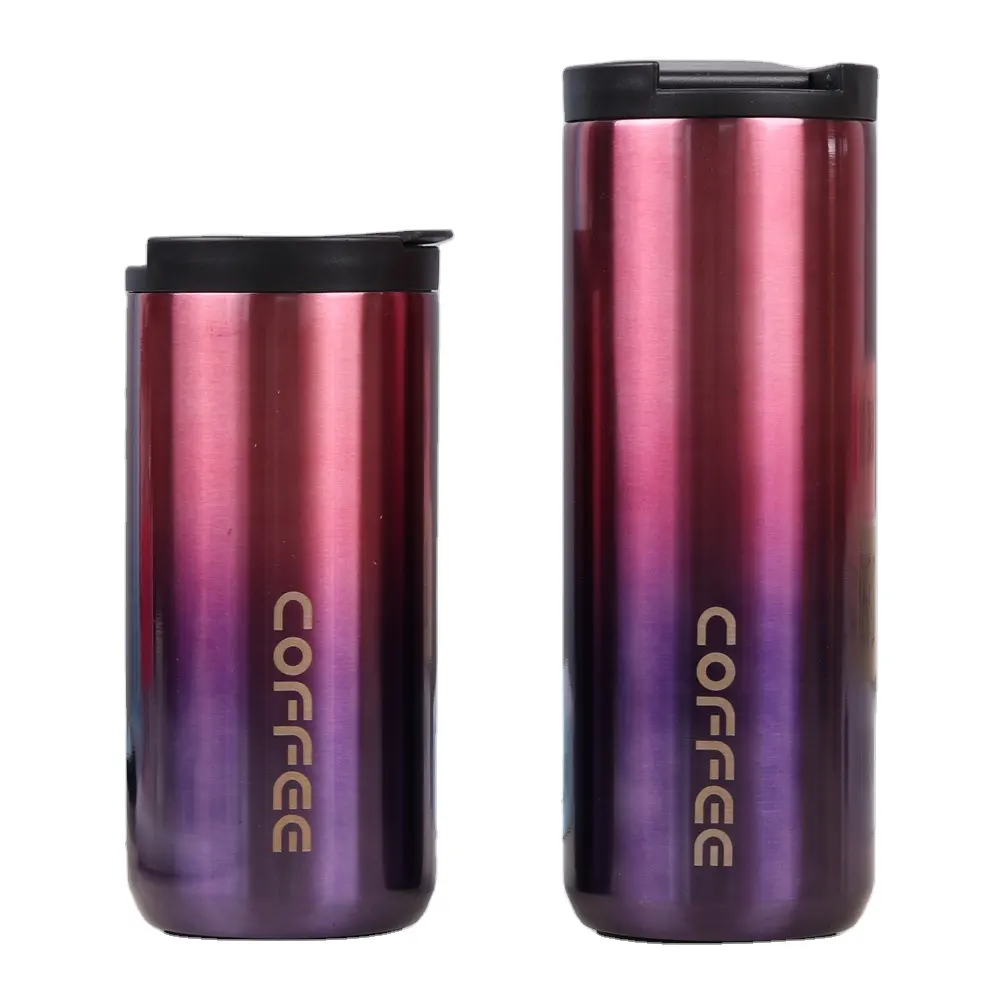 Custom logo wholesale double wall stainless steel insulated coffee cup tumbler 400ml 550ml