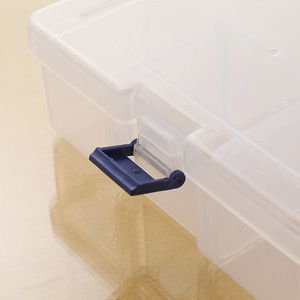 Caja de almacenamiento de plástico transparente desmontable grande de 6 rejillas, herramientas de hardware gruesas rectangulares, accesorios de joyería, inyección de frutas - Product Image 2