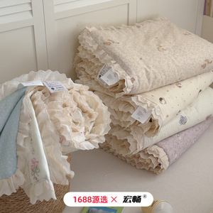 Couette d'été coréenne 100% coton avec imprimé dentelle, respirante, pour usage domestique, 133x72, teinture réactive, 40 fils - Product Image 4
