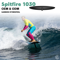 OEM untuk Spitfire 1180 Sayap Depan Hydrofoil Serat Karbon Berkinerja Tinggi Model Selancar Gelombang Hitam 1100/1180/960/1030 Kustom
