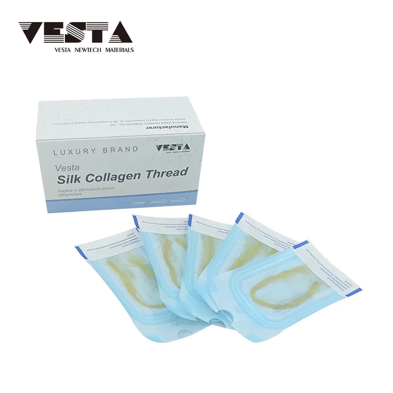 2022 Vesta уход за кожей для удаления морщин коллаген шелковая нить шелковая протеиновая нить OEM