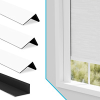 Tiras de Bloqueo de Luz Autoadhesivas en Forma de L, 100% Opacas, de Grado Profesional, Bloqueadores de Luz de PVC para Ventanas