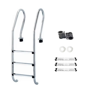 Échelle de <span class=keywords><strong>piscine</strong></span> en acier inoxydable 304/316 résistante à la corrosion, marches antidérapantes personnalisées, garde-corps de sécurité pour piscines enterrées - Vente en gros - Product Image 6