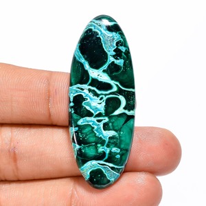 หินอัญมณีคาโบชอนมาลาไครโซโคล่าแบบหลายรูปทรงหินอัญมณีขนาด49ฟุต IK-213 48X18X4mm อัญมณี faijan ทำแหวนอัญมณี - Product Image 1